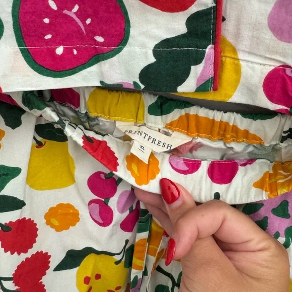 Printfresh Organic Cotton Short Sleep Set - Colorful Fruit Smoothie - Picture 9 of 13